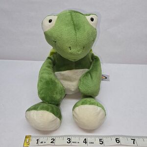 NWT Mary Meyer Turtle Plush Sitting 9 Inch Stuffed Animal Green & White Beanbag